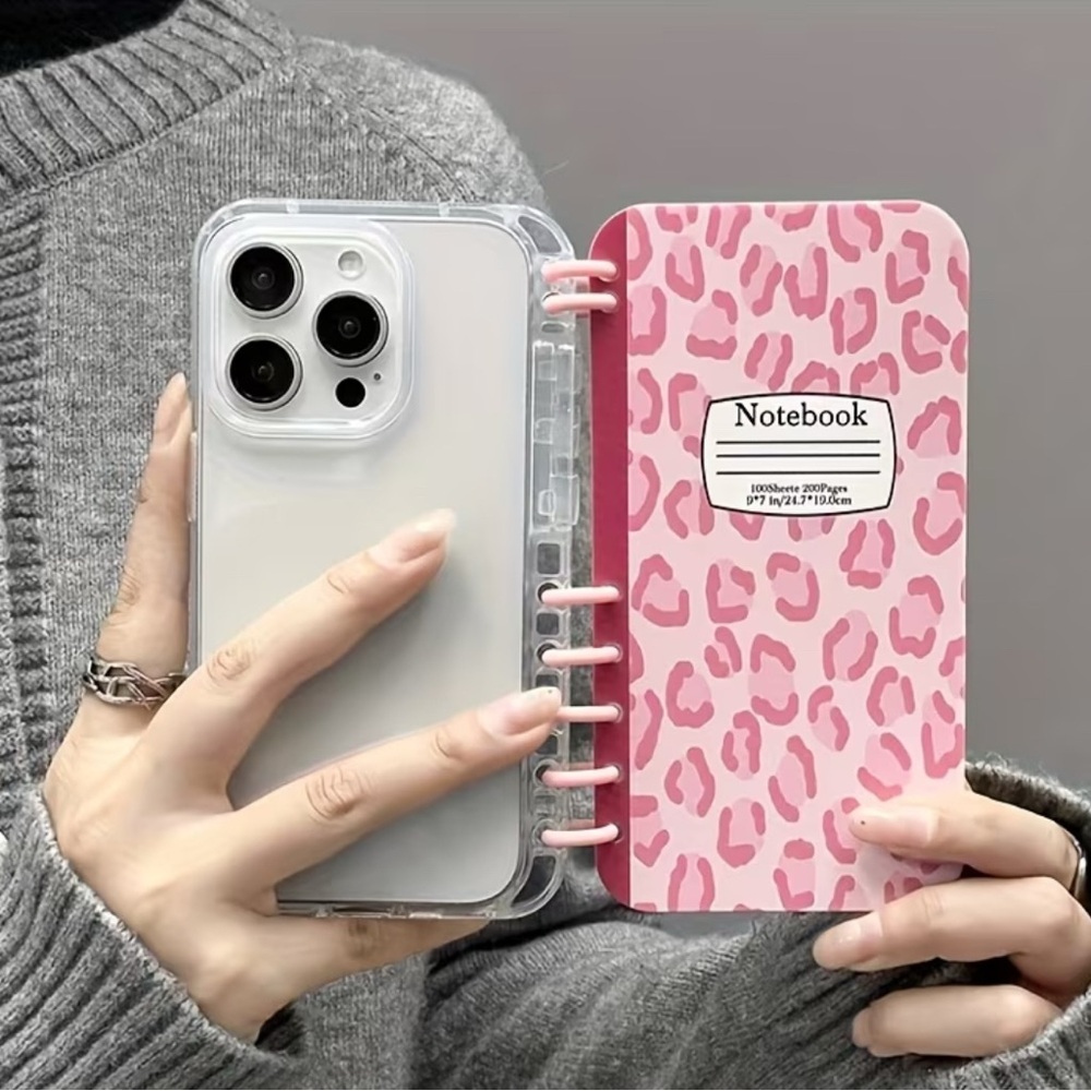 IPHONE 16  PRO Leopard Print “Notebook” Case - New in packaging!
